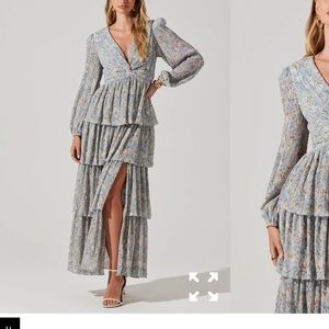 Astr the Label SIBYLLA FLORAL PLISSE DRESS